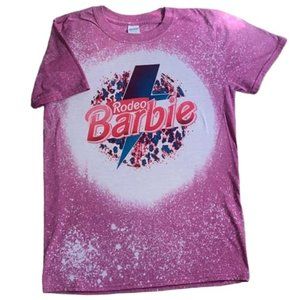 BARBIE Custom - Rodeo Bleach Dyed Tee - Size Small - Barbiecore - NWOT